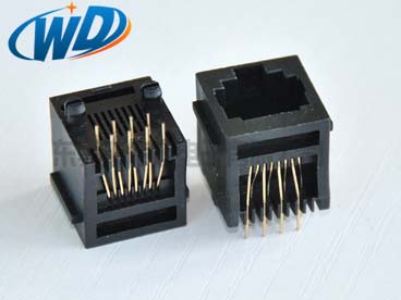 顶部插入式 RJ45 8P8C带耳 水晶头母座