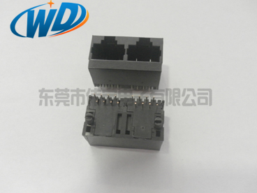 1X2  立式网络插座全塑 180度垂直插入RJ45