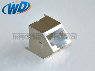 45度插入 网络接口带屏蔽铁壳 8P8C