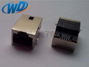 沉板贴片型RJ45带百兆网络变压器  网络插座